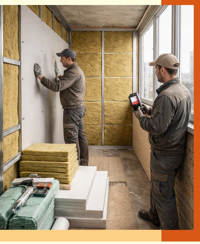 Утепление балкона в Сочи от 4651 руб. под ключ | ТепломастерСчи